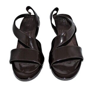 Aerology By Aerosoles Women's Size 9.5  Brown Strappy Sling Back Sandals Vivid